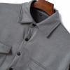 SRZYMJ Men's Leather Jacket, Gray/Black, Hooded Windbreaker Coat, Elegant Comfortable Wool Jacket, Size L Men's Suit Jacket view 3