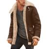 SRZYMJ Men's Khaki Slim-Fit Leather Jacket view 1