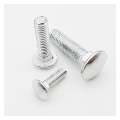 Manoud 2/5-Piece M4 M5 M6 M8 M10 M12 Steel GB12 DIN603 Truss Head Carriage Bolts for Shelves and Desks (40 mm, 5 Pieces, M10)