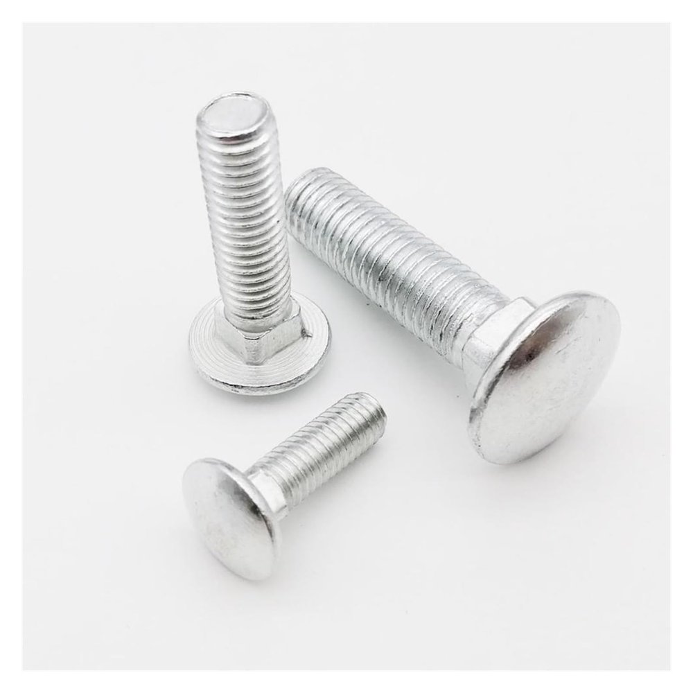 Manoud 2/5-Piece M4 M5 M6 M8 M10 M12 Steel GB12 DIN603 Truss Head Carriage Bolts for Shelves and Desks (40 mm, 5 Pieces, M10)