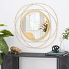 HLFMVWE Gold Round Metal Wall Mirror view 1