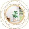 HLFMVWE Gold Round Metal Wall Mirror view 2