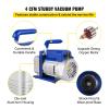 4 CFM 1/3 HP HVAC Refrigerant Vacuum Pump with Vacuum Chamber Degassing Kit view 3
