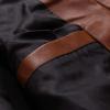 SRZYMJ Men's Brown Leather Jacket, Slim Fit view 2