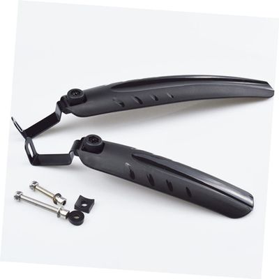 HONMEET Foldable Bicycle Mudguards for Mountain Bikes, 2-Pack, Black
