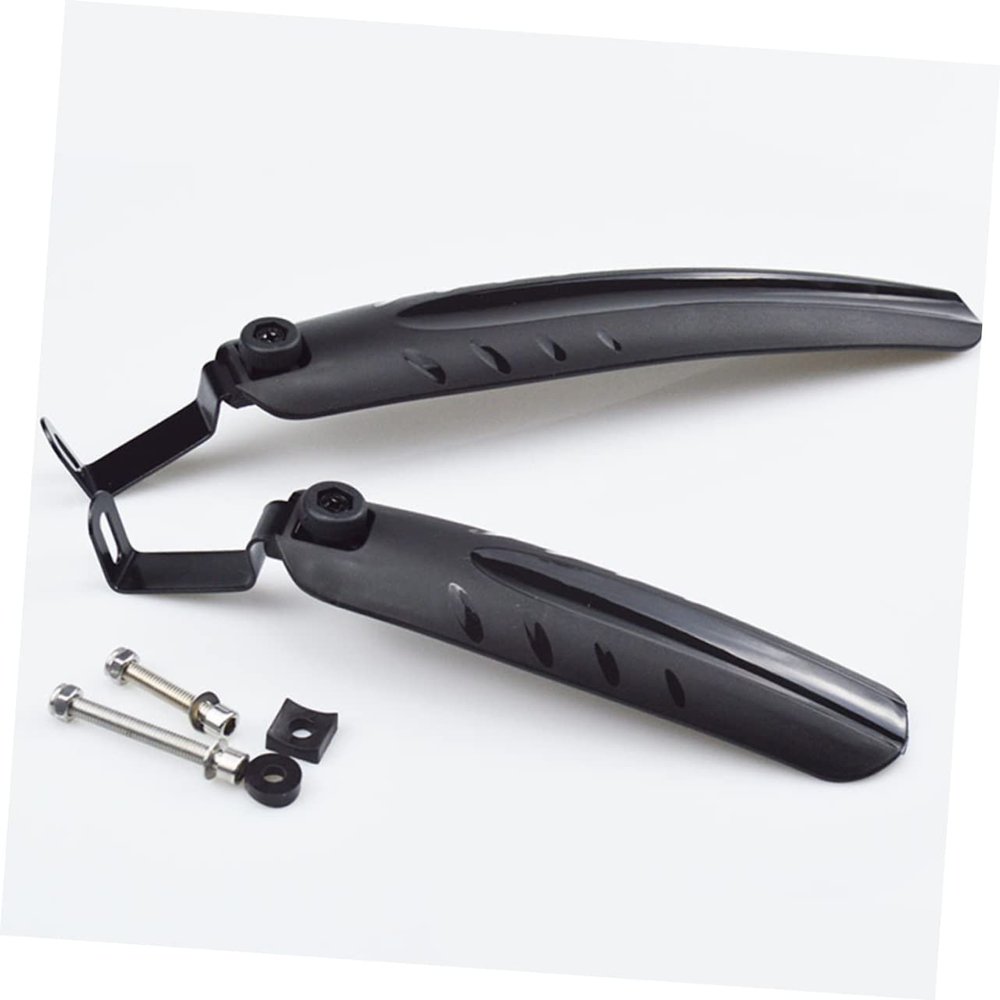 HONMEET Foldable Bicycle Mudguards for Mountain Bikes, 2-Pack, Black