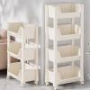VXHCS Rolling Storage Cart, Organizer Shelf, Space-Saving Plastic Cart (36 x 25 x 50 cm) view 2