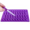 Gummy Worm Silicone Mold with 20 Cavities, Chocolate Candies, Gummy Cakes + Dropper, Purple view 3