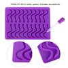 Gummy Worm Silicone Mold with 20 Cavities, Chocolate Candies, Gummy Cakes + Dropper, Purple view 4