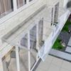 Curved Window Awning, Exterior Door Patio Awning, UV-Protected Clear Polycarbonate Cover (16 x 79 in) view 1