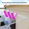 Curved Window Awning, Exterior Door Patio Awning, UV-Protected Clear Polycarbonate Cover (16 x 79 in) view 2