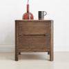 CAFIEDR Coffee Table, Wooden Nightstand with 2 Drawers, Sofa Side Table for Bedroom and Living Room, Brown view 2