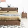 CAFIEDR Coffee Table, Wooden Nightstand with 2 Drawers, Sofa Side Table for Bedroom and Living Room, Brown view 4
