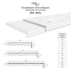 HEXIM Interior Window Sill up to 3 m, 30 x 260 cm, Matte White PVC, with End Cap view 3