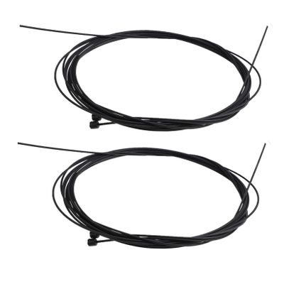 Bicycle Brake Cables, 2-Piece, Stainless Steel, Black, for Mountain Bikes and Road Bikes