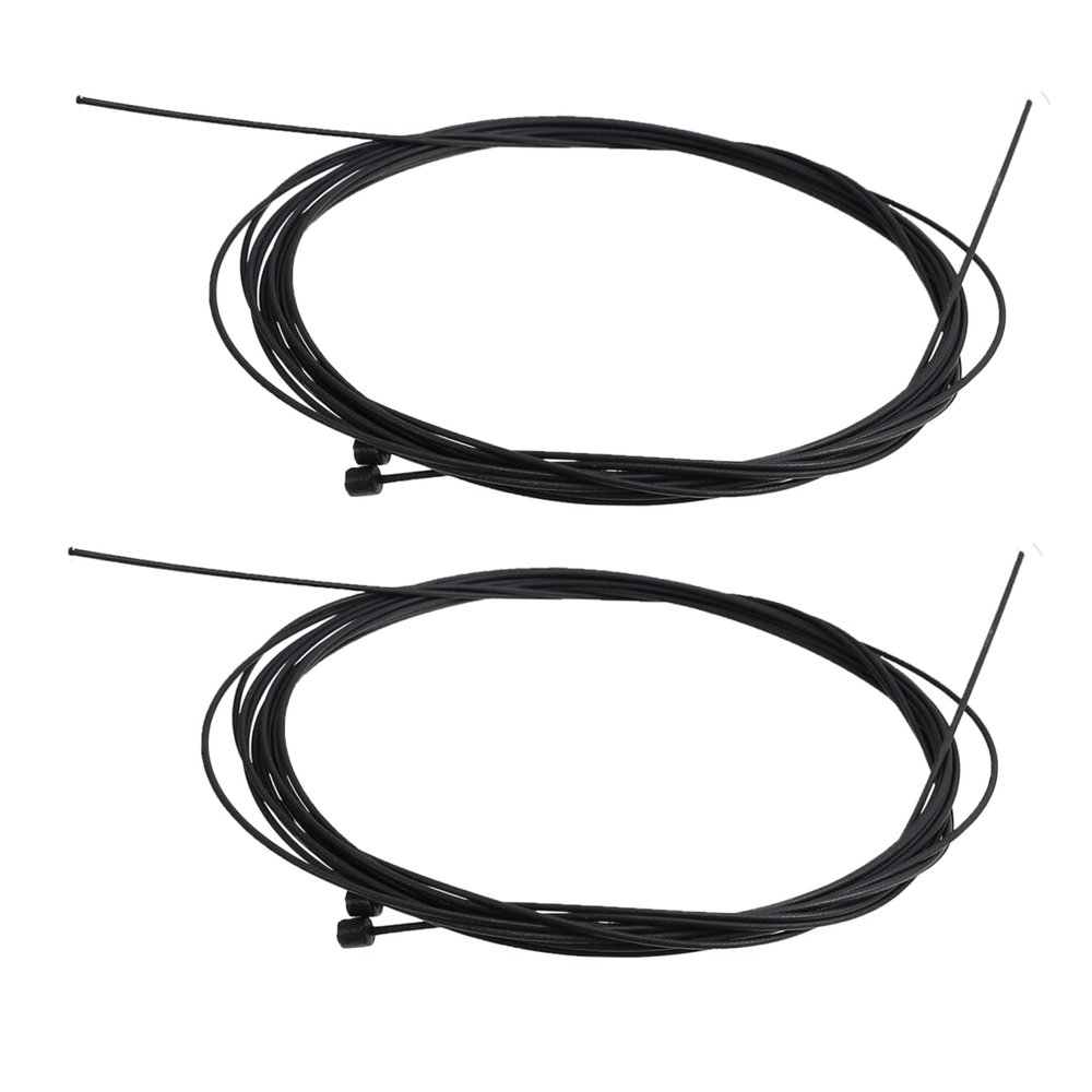 Bicycle Brake Cables, 2-Piece, Stainless Steel, Black, for Mountain Bikes and Road Bikes