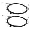 Bicycle Brake Cables, 2-Piece, Stainless Steel, Black, for Mountain Bikes and Road Bikes view 1