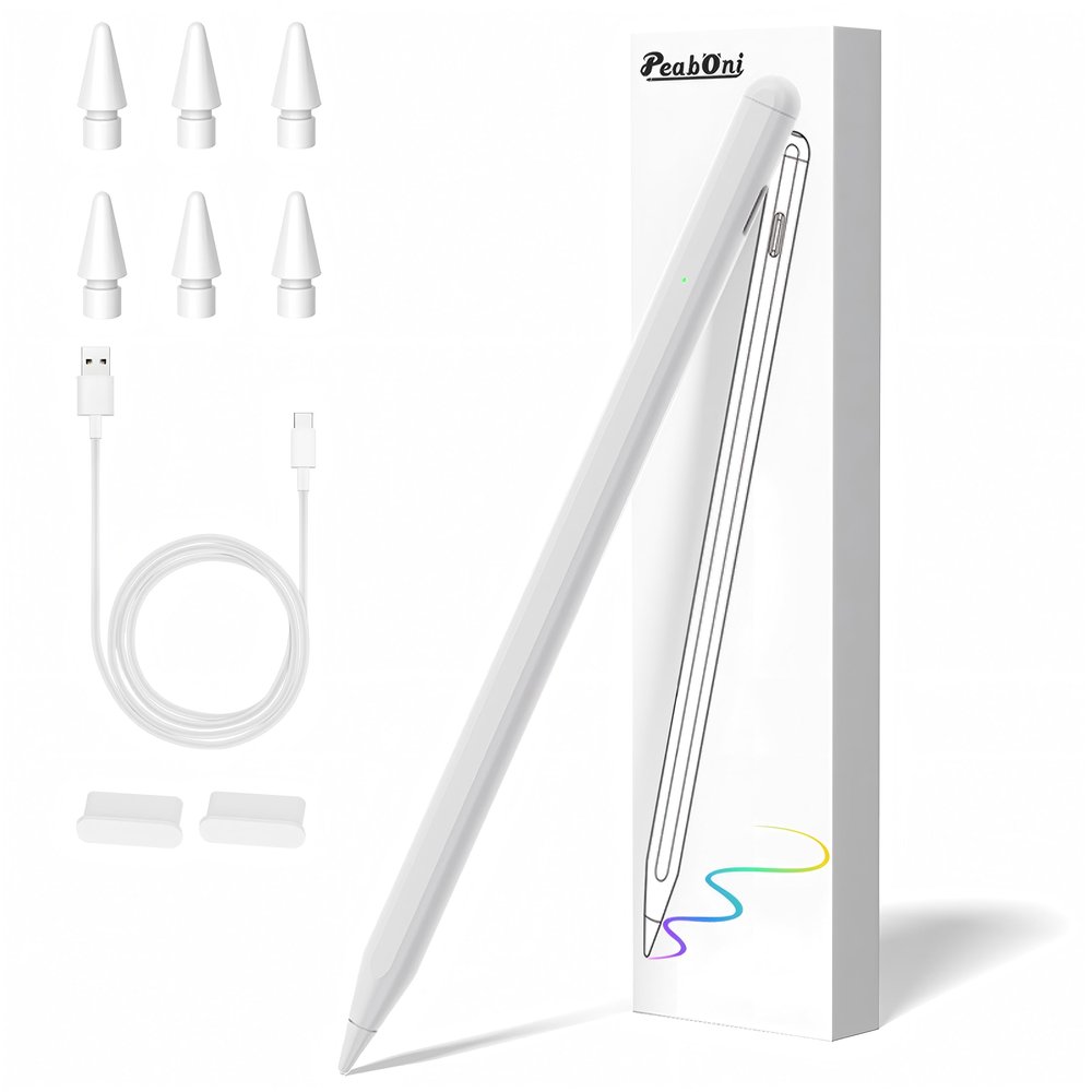 Stylus Pen for iPad with USB-C Fast Charging, Tilt Sensitivity, Palm Rejection and Magnetic Attachment