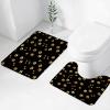 EYLOZS 2-Piece Bathroom Rug Set, Washable Non-Slip Bath and Toilet Mats, Soft Absorbent, Golden Dog Paw Print view 2