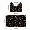 EYLOZS 2-Piece Bathroom Rug Set, Washable Non-Slip Bath and Toilet Mats, Soft Absorbent, Golden Dog Paw Print view 3