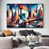 ZHXXFD Paint by Numbers New York Landscape with Frame, 40 x 50 cm DIY Acrylic Painting Kit view 2