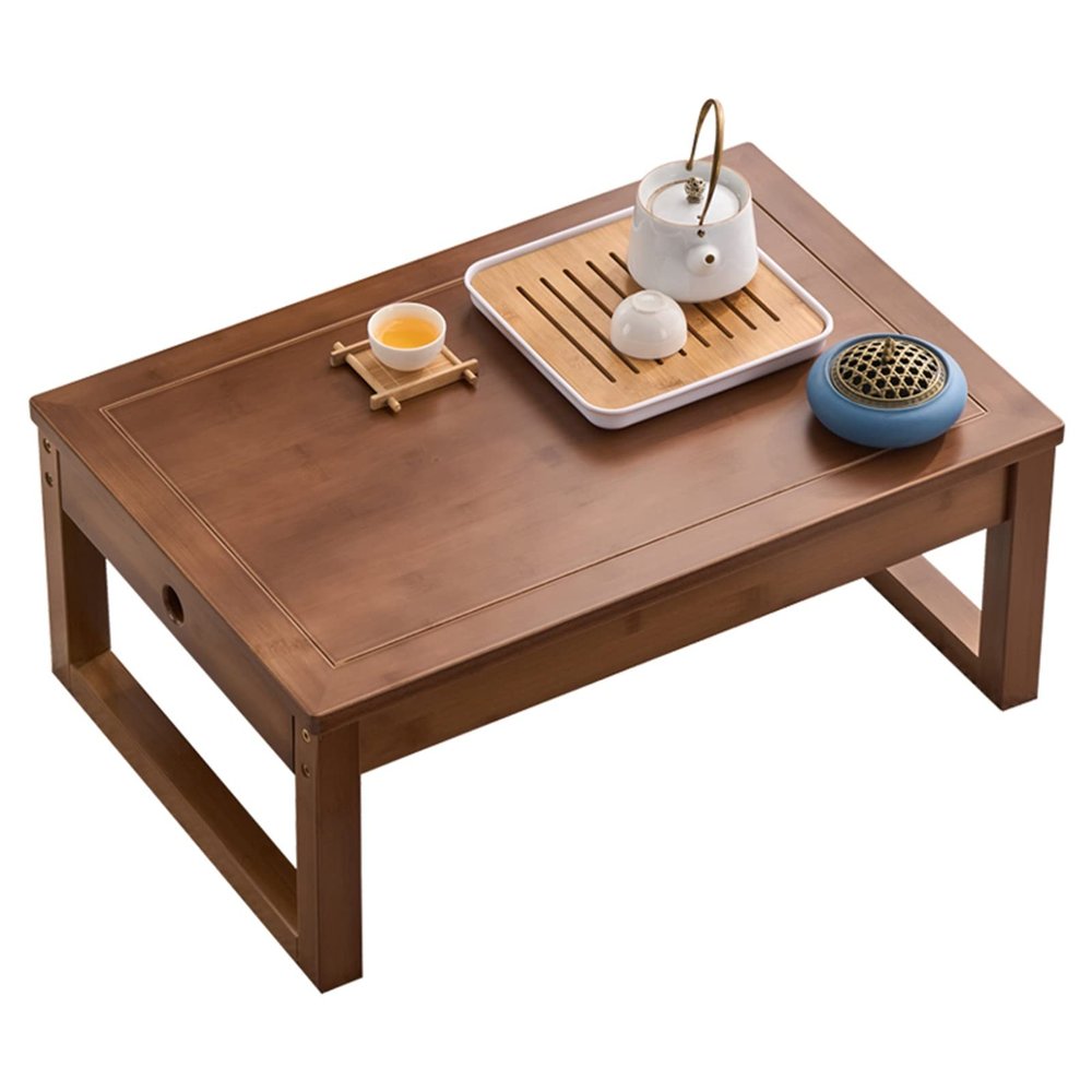 GSKDBCC Wooden Coffee Table, Tatami Zen Tea Table for Living Room, Bay Window, No Assembly Required