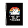 40YAZMEEN Funny Spiral Notebook, 160 Pages, “I Don’t Know, I Just Work Here,” Hardcover Sketchbook Gift view 1