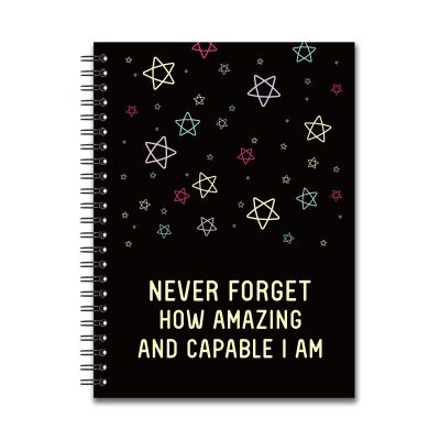 20YAZMEEN Inspirational Blank Spiral Notebook, 160 Pages, Hardcover Journal
