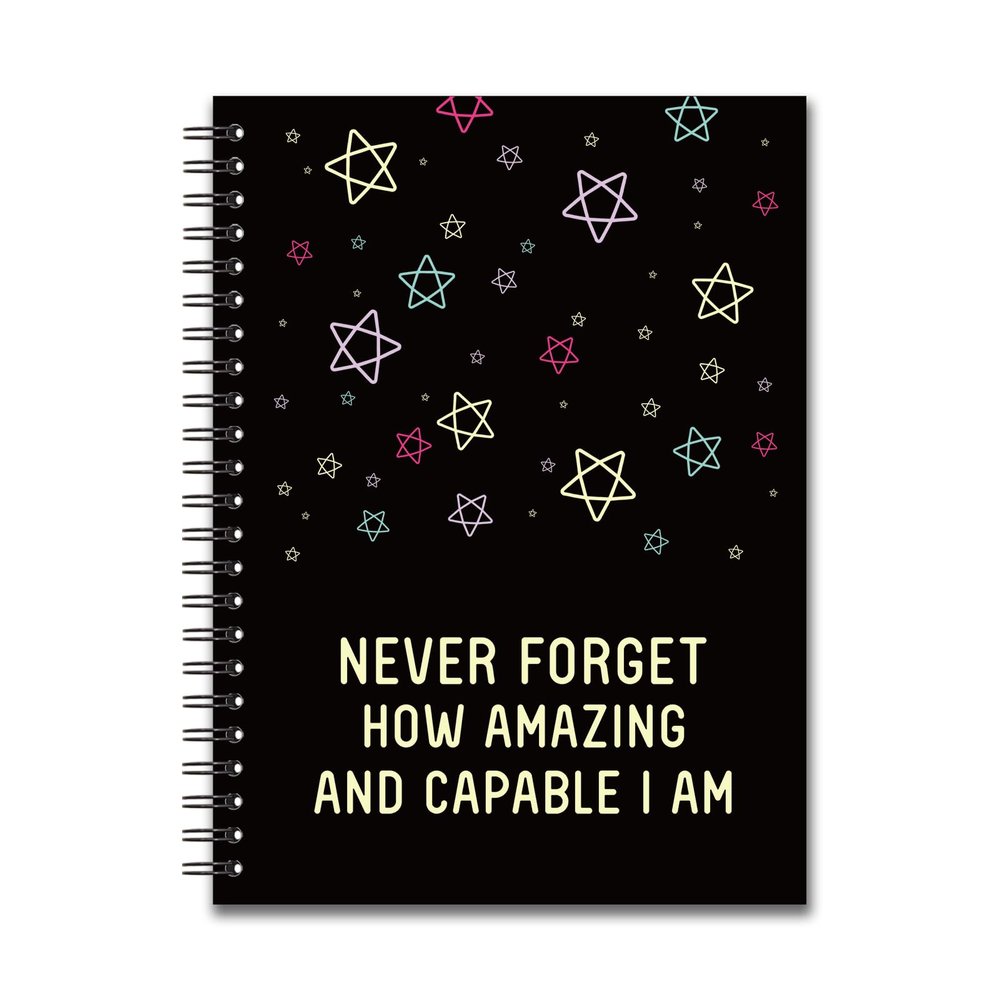 20YAZMEEN Inspirational Blank Spiral Notebook, 160 Pages, Hardcover Journal