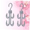 Hohopeti 360° Rotating Closet Hooks, 2-Pack, Gray view 3
