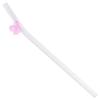PRETYZOOM Set of 2 Reusable Glass Straws with Bows, Pink Drinking Straws for Cocktails, Smoothies, and Juices, Easy to Clean view 1