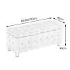 Generic Velvet Ottoman Bench with Storage view 3