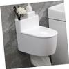 White Wall-Mounted Tissue Box Holder, Large Capacity, ABS view 2