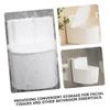 White Wall-Mounted Tissue Box Holder, Large Capacity, ABS view 3