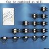 Wall-Mounted Wine Rack with Glass Holder, Black Metal view 2