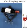 Wall-Mounted Wine Rack with Glass Holder, Black Metal view 3