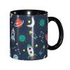 Rocket Clipart Spaceship Ceramic Mug, 325 ml, Colorful Gift Box Set view 1