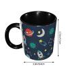 Rocket Clipart Spaceship Ceramic Mug, 325 ml, Colorful Gift Box Set view 3