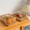 Handcrafted Rattan and Bamboo Storage Basket, 28 x 20 x 12 cm view 2