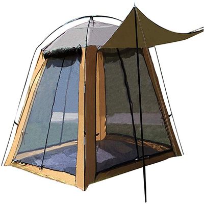 Safehappy Outdoor Camping Mesh Dome Tent, Breathable, Thickened, Rain-Resistant Sun Shelter with Four-Sided Windows, Fishing Tent for 3–4 People