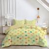 All-Season Reversible Duvet 135 x 200 cm with Colorful Stars, Light Yellow, 200 GSM, 1 Pillowcase view 2