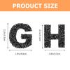 VILLFUL 26-Piece Self-Adhesive Black Rhinestone Letter Stickers view 2