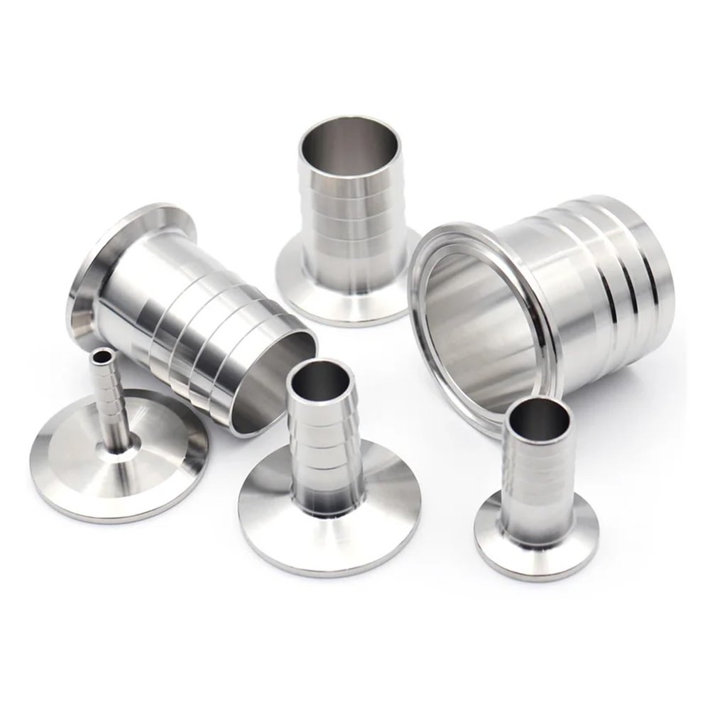 WJXRPZRB Tri-Clamp Hose Barb Adapter, OD 8/10/12/14/16/19/25 mm, Stainless Steel, Ferrule OD 50.5/64 mm (19 mm × 25.4 mm Ferrule)