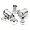 WJXRPZRB Tri-Clamp Hose Barb Adapter, OD 8/10/12/14/16/19/25 mm, Stainless Steel, Ferrule OD 50.5/64 mm (19 mm × 25.4 mm Ferrule) view 1