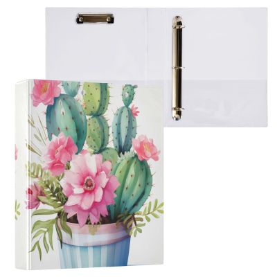 Cactus Cute 3-Ring Binder, 1.5-Inch, with Pockets for Boys