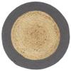 LXYZWRW Linens & Bedding Placemats, Set of 4, Natural and Anthracite, 38 cm, Jute and Cotton view 2