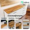 trelevo Solid Acacia Wood Board 220 x 60 cm, Natural, Live Edge view 2