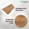 trelevo Solid Acacia Wood Board 220 x 60 cm, Natural, Live Edge view 3