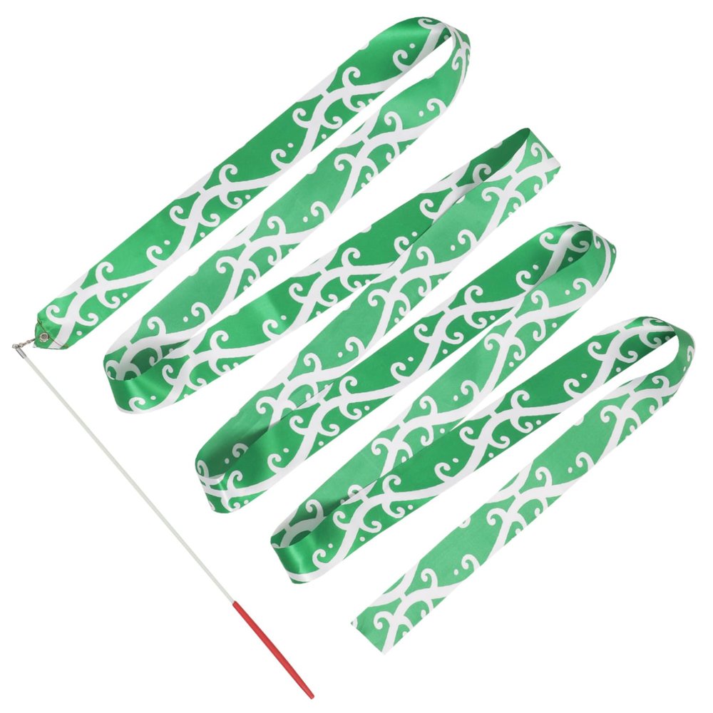 HANABASS Green Silk Rhythmic Gymnastics Ribbon