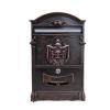 Wall-Mounted Lockable Metal Mailbox, Vintage Style, Large Capacity, Red Antique Copper view 1